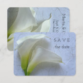 テクスチャ紙上の2つのタラのユリ セーブザデート (正面/裏面)