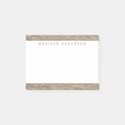 テクスチャ紙 | ミニマルモダンパーソナライズされた ポストイット (正面)