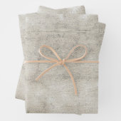 テクスチャ素朴ヴィンテージカントリーセピアグレグランジー ラッピングペーパーシート (インサイチュ)