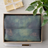 テクスチャ素朴ヴィンテージグリーンブラウンティール(緑がかった色)抽象芸術 薄葉紙 (ギフト)