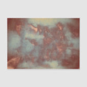 テクスチャ素朴ヴィンテージティール(緑がかった色)ブラウンカントリー抽象芸術 薄葉紙 (正面)