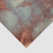 テクスチャ素朴ヴィンテージティール(緑がかった色)ブラウンカントリー抽象芸術 薄葉紙 (詳細)