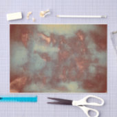 テクスチャ素朴ヴィンテージティール(緑がかった色)ブラウンカントリー抽象芸術 薄葉紙 (クラフト)