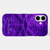 テクスチャ紫パーソナライズされた名 Case-Mate iPhoneケース (裏面 (横))