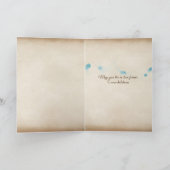 テクスチャ結婚ブラウン上の永遠のフローラフォント カード (内部)