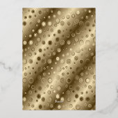 テクスチャ縁ど金ゴールドスウィート16招待状 箔招待状 (裏面)