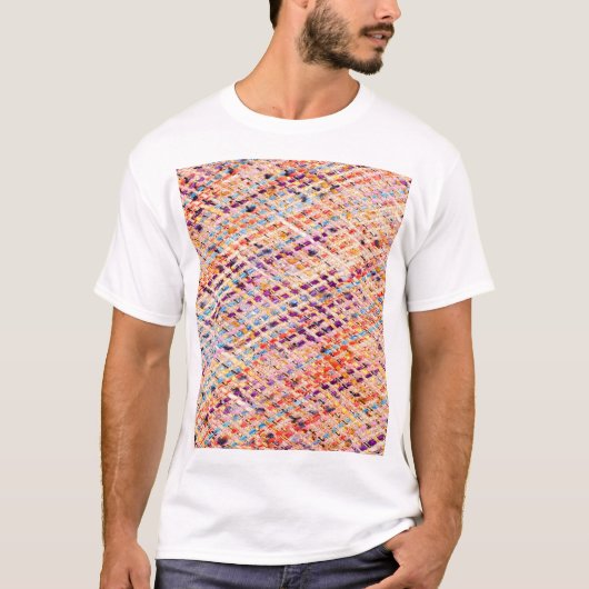 テクスチャ織布:抽象芸術撮影。 Tシャツ (正面)