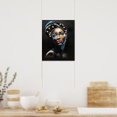 テクスチャ美しい:抽象芸術ビーズポートレート ポスター (キッチン)