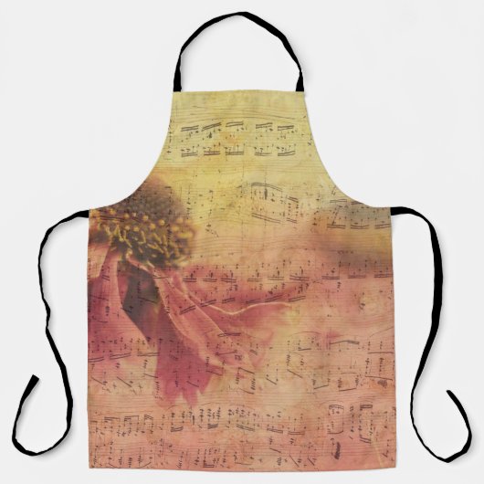 テクスチャ背景の紙の花 エプロン (正面)