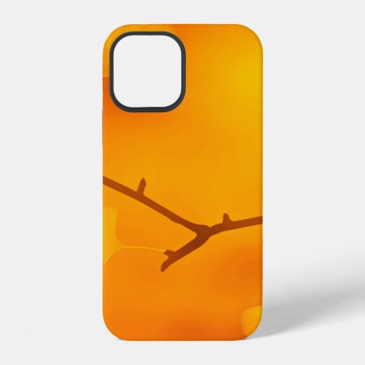 テクスチャ背景イチョウ iPhoneケース (裏面)