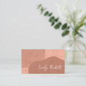 テクスチャ自然抽象芸術モダンテラコッタ 名刺 (スタンド正面)