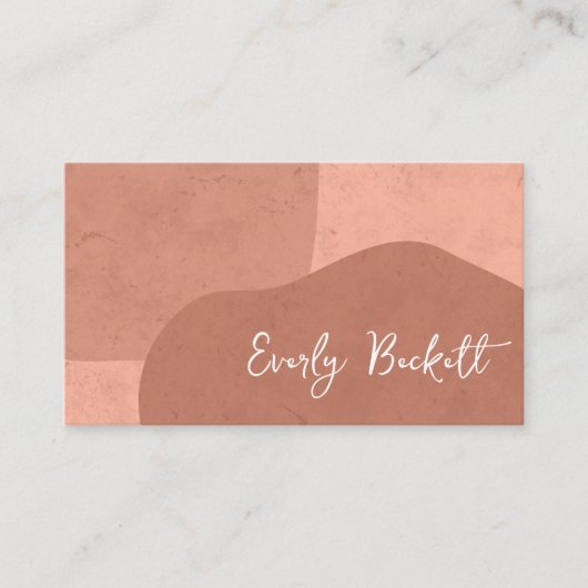 テクスチャ自然抽象芸術モダンテラコッタ 名刺 (正面)