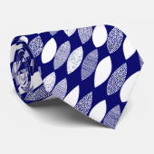 テクスチャ葉付き深い03対角線 – 海軍の白 ネクタイ (ロール)