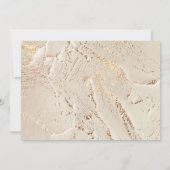 テクスチャ金ゴールドフェイクフォイル結婚式招待状 招待状 (裏面)