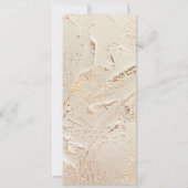 テクスチャ金ゴールド結婚のディナーメニューカード 招待状 (裏面)