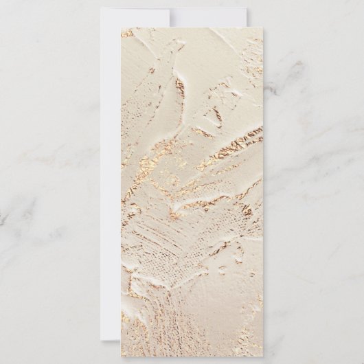 テクスチャ金ゴールド結婚のディナーメニューカード 招待状 (裏面)