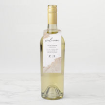 テクスチャ金ゴールド結婚のボトルハンガーラベル