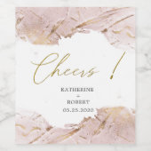 テクスチャ金ゴールド結婚応援のワインラベルセット ワインラベル (シングルラベル)