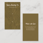 テクスチャ金ゴールド2ピンジュエリー名刺 名刺 (正面/裏面)