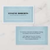 テクスチャ青縁ど/ 2 名刺 (正面/裏面)