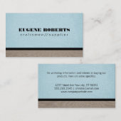 テクスチャ青 |木材 名刺 (正面/裏面)