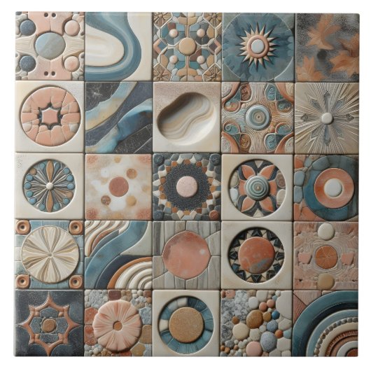 テクスチャ鮮やかタイル芸術的 タイル (正面)