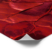 テクスチャ、クラック、深い赤 ポスター (角)