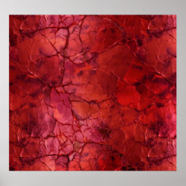 テクスチャ、クラック、深い赤 ポスター