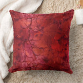 テクスチャ、割れ目バイン(深い赤) クッション (ブランケット)