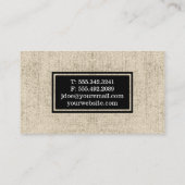 テクスチャ |素朴 | |黒 名刺 (裏面)