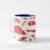 テクスチャSシールドオーバーフラグ ツートーンマグカップ (正面左)