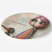 テクスチ初期のドダシュントパーティー紙プレート ペーパープレート (アングル)