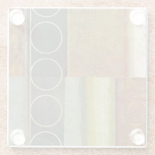 テクスチ数々のュされた抽象芸術の絵画by Vision Studio ガラスコースター (裏面)