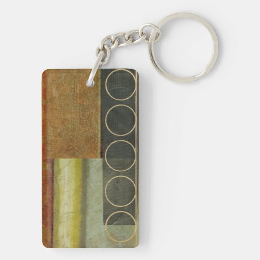 テクスチ数々のュされた抽象芸術の絵画by Vision Studio キーホルダー (裏面)