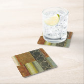 テクスチ数々のュされた抽象芸術の絵画by Vision Studio スクエアペーパーコースター (インサイチュ)