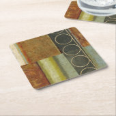 テクスチ数々のュされた抽象芸術の絵画by Vision Studio スクエアペーパーコースター (アングル)