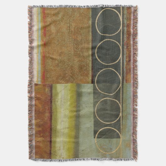 テクスチ数々のュされた抽象芸術の絵画by Vision Studio スローブランケット (正面縦)