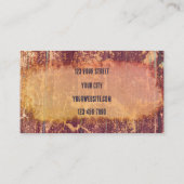 テクスチ素朴ュヴィンテージウエスタンブルスカル 名刺 (裏面)