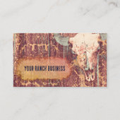 テクスチ素朴ュヴィンテージウエスタンブルスカル 名刺 (正面)