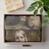 テクスチ素朴ーウーマンヴィンテージ自転車 薄葉紙 (ギフト)