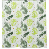 テクスチ葉ャにトロピカル水玉模様とトロピカル粒子。 シャワーカーテン (正面)