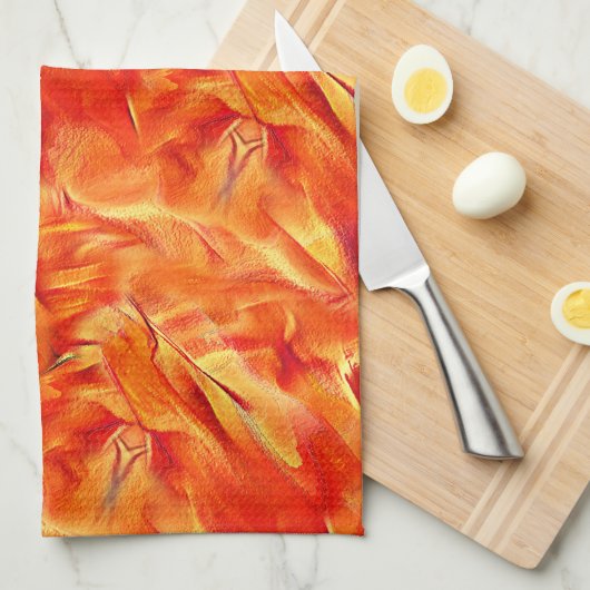 テクスチ風変わりャ非常にサテン色のトーンは、多くの赤みを帯びた黄金 キッチンタオル (四つ折り)