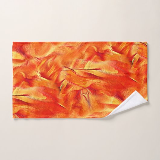 テクスチ風変わりャ非常にサテン色のトーンは、多くの赤みを帯びた黄金 バスタオルセット (ハンドタオル)