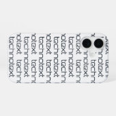 テクストテクスト ロゴ iPhone 16ケース (裏面横)