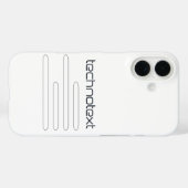 テクストテクノ テクノ テキスト ロゴ Case-Mate iPhoneケース (裏面 (横))