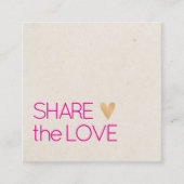 テクスミニマルチャエレガントベージュピンクフェイク金ゴールドハート 紹介カード (正面)