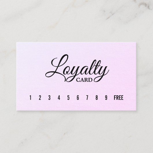 テクスミニマルチャエレガントライトパステル美しい ロイヤリティカード (正面)