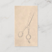 テクスモダンエレガントチャした肌のシザー美容師 名刺 (正面)