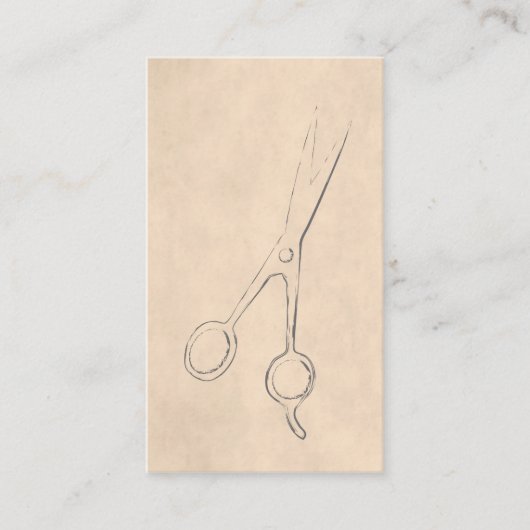 テクスモダンエレガントチャした肌のシザー美容師 名刺 (正面)