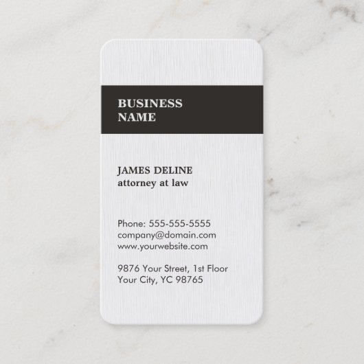 テクスモダンチャの白い弁護士 名刺 (正面)